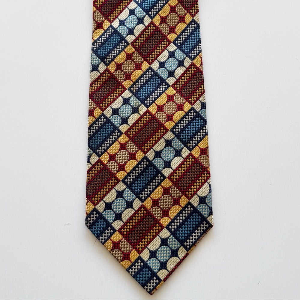 Pierre Cardin Multicolor Geometric Tie